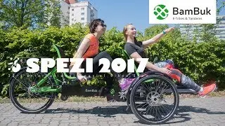BamBuk E-Trike Tandem bei Spezi 2017 in Germersheim