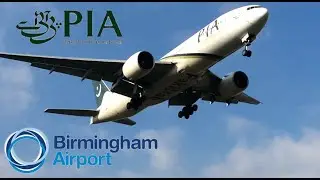 PIA 777-240ER (AP-BGJ) Landing at BHX (Birmingham Airport)