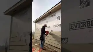 Day seven 12x24 build #HardieBoard #JamesHardie #FiberCementSiding #SidingInstallation