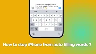 Как отключить автокоррекцию на iPhone