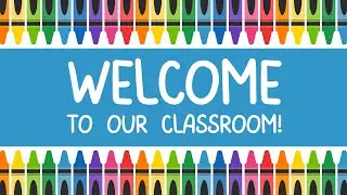 Classroom Welcome Banner Background | With Upbeat Instrumental Music | Right Click to Loop 🔁 🖍️