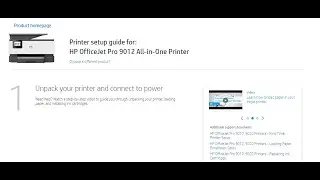 HP Officejet Pro 9012 printer setup | Unbox HP Officejet Pro 9012 printer | Wi-Fi setup