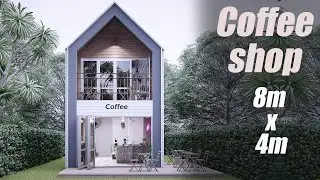 Small Coffee Shop Idea with floor plan