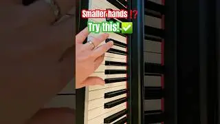 Smaller hands? Try this to help with your bass patterns. #piano #pianoteacher #smallhands