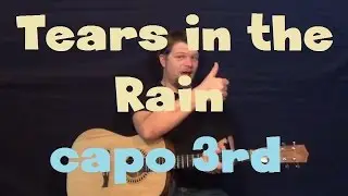 Tears in the Rain (Weeknd) Easy Guitar Lesson How to Play Tutorial Capo 3rd Fret