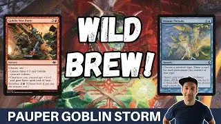 WE ARE DEEP IN THE TANK! Brewing Pauper Goblin Storm we are lookin to draw the entire deck and slam!