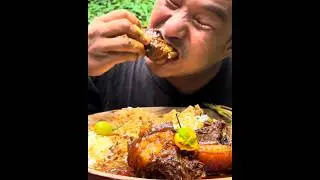 huge pork piece bites 🤤 |ASMR | Kents vlog shorts ⚡#mukbang #food #viral #pork ,#kentsvlog