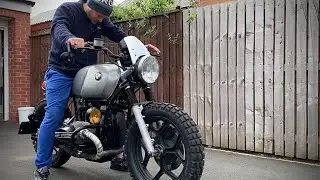 Custom BMW R80 Cafe Racer / Scrambler cold start