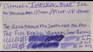 Обзор чернил: чернила Diamine Imperial Blue