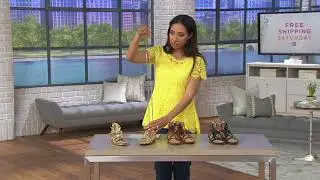C. Wonder Lace-up Leather Gladiator Sandals - Lyla on QVC