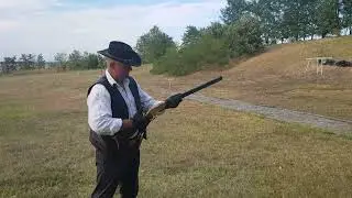 Shooting with Henry 1860 UBERTI ,cal. 45 LC and Colt Army 1860 PIETTA, cal.44.www.blackpowder-bg.com