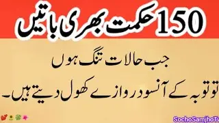 150 Golden Islamic Quotes | Islamic life quotes Hikmat Bhari Baaten | Heart Touching Urdu Quotes