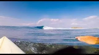 Fun day outer reef surfing Okinawa