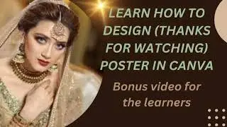 Awesome thanks for watching poster design in canva(Complete tutorial)