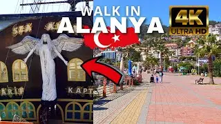 Alanya walking tour 2022 - April in the city  - Turkey travel 4K video