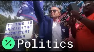 Dozens Protest Trump's Visit to South Carolina