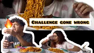 Ramen 🔥Challenge Gone Wrong 😑 || Husband,Wife Challenge || First Time || Pinky Thapa Vlogs