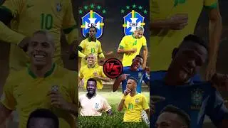 Old Brazilian  Vs New Brazilian players #brazil #neymar #pele #shortfeed #yotubeshorts #football