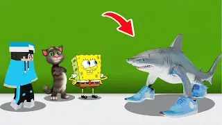 ماين كرافت لكن القرش طب طب يلاحقنا !!؟ 🤯🦈