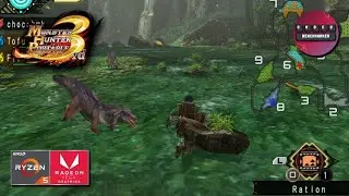MONSTER HUNTER PORTABLE 3RD | Ryzen 5 2500U + Vega 8 | PPSSPP Test on a Low-End Laptop