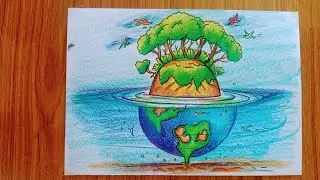 Almost 30% of Earth's Land is covered by Forests ll easy drawing and colouring ll