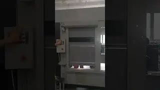 Automatic PVC fabric high speed roll up door for mini robotic welding cells