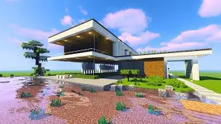 Minecraft | How to Build Zen Modern Mansion | Tutorial
