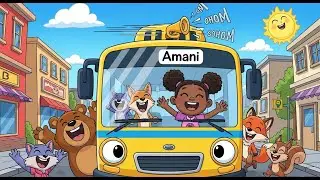 Wheels on the Bus 🚌 | Sing Along with Amani | Fun Kids Song