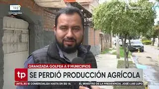Intensas granizadas han afectado a al menos nueve municipios de Cochabamba