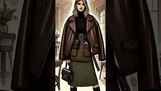 Coffee Brown Jacket And Skirt | Chic Modern Fashion Look