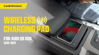 CarQiWireless Wireless Phone Charger Pad for  Audi Q5 SQ5 2022 2021 2020 2019 2018