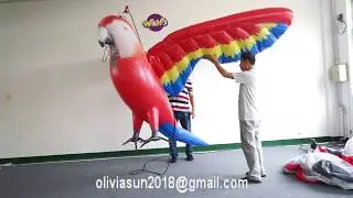 Advertising Inflatable Animal Giant Inflatable Parrot with wings For Advertising