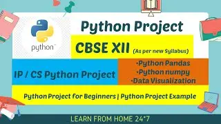 IP-CS Python Project | CBSE Python Project | IP-CS Project Class XII | Python Project for Beginners