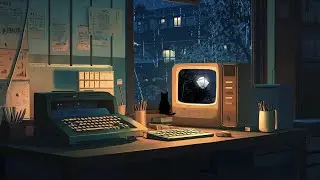 Pixelated Rainy Night | Calm ASMR Sounds of Rain Falling Outside the Window for Deep Sleep & Relax
