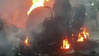 Incendio de una pipa de Diesel deja dos muertos y cuatro viviendas afectadas