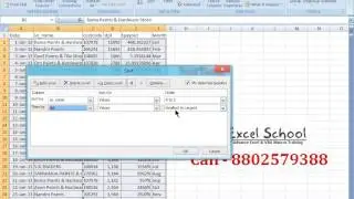 Advanced Excel Training with Sujeet Kumar (Sorting) For Learn Call +91 9968811487