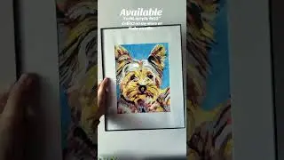 Cute Yorkie dog 🎨 #yorkie #yorkies #petportraitartist #dog #art #artist #cutedog