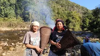 River side fishing with family+ picnic 