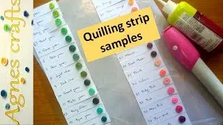 How to organise quilling | How to make samples of quilling strips