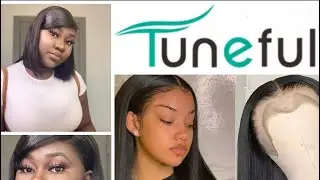 13x6 HD Transparent Lace Frontal Install | Swoop Bob Tuneful Aliexpress | On Darkskin New