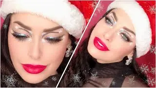 МАКИЯЖ СО СТРАЗАМИ И СНЕЖИНКАМИ