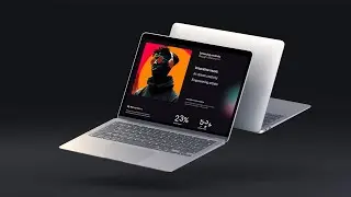 Open Laptop Close Up Mockup Video Template
