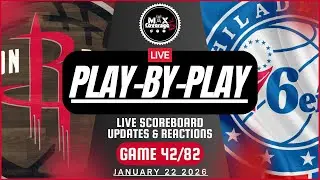 🔴LIVE - Houston Rockets vs Philadelphia 76ers - Play-By-Play & Reactions (1/22/26)