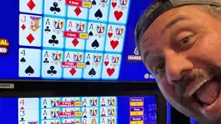 STACK EM HIGH TEN MIN CHALLENGE $1200 in double up or bust 🤝🤝🙏🏼🙏🏼 #gamble #casino # videopoker