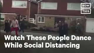Neighbors Host Dance Party While Social Distancing | NowThis