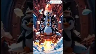 Penguins in space 🚀 #shorts #trending #viralvideo #music #song #penguin