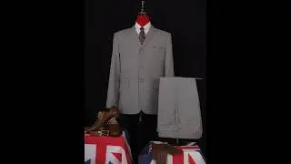 Mod Suits | Bespoke Suits | Custom Men Suits | Light Grey Tailored 3 Button Men Suit