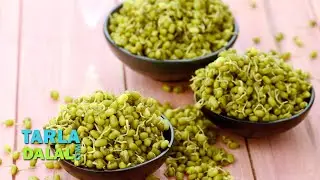 Sprouted and Boiled Moong/ Easy Way How to Sprout and Boil Moong by Tarla Dalal