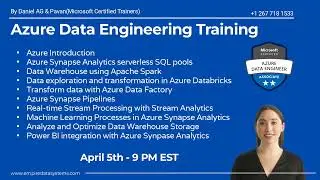 Azure Data Engineering Training- April 5th -  By Daniel AG