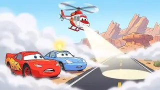 McQueen & Sally Lost in the Mysterious Fog🌫️🚗A Rescue From the Sky Begins! | Cars Toons 2D Animation